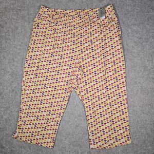NWT Serenada Womens Multicolor Elephant Pajama Bottoms‎ Sleep Lounge Size 1X